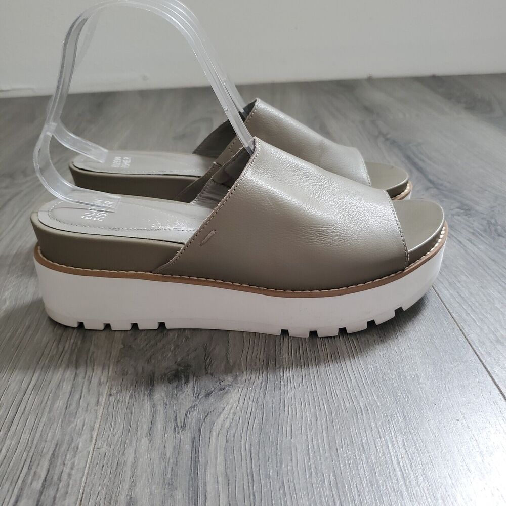 Eileen Fisher Taupe Platform Sandals